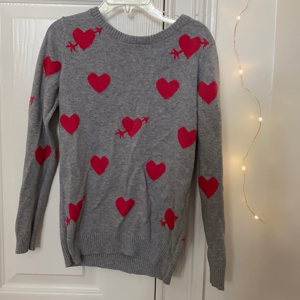 girls heart sweater